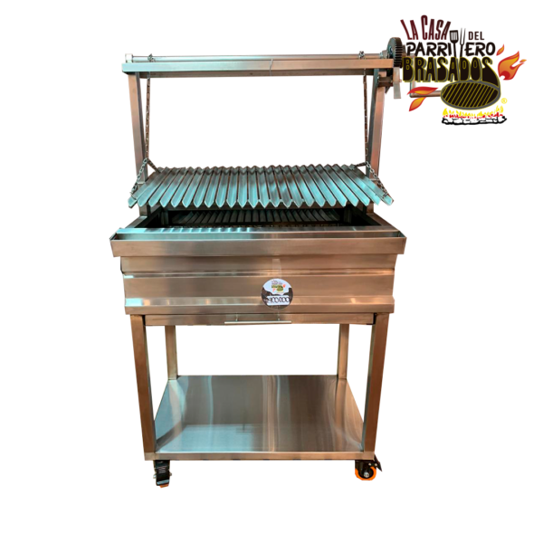 Asador en acero inoxidable con base